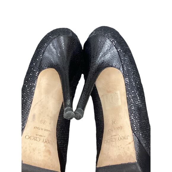 Jimmy Choo Pumps Women’s Size 9 in Black Glitter - Picture 5 of 5